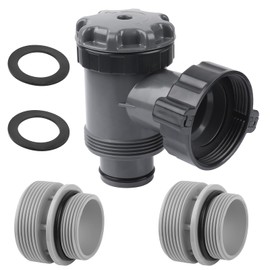 Plunger Valve for Intex Pool, 38mm Plunger Valves Connection Kit for Above Ground Pool, 4560 40mm to 1 1/2" Hose Conversion Adapters, Pool Filter Pump On Off Plunger Valve Replacement Parts