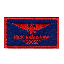 Top Gun movie US Navy Nick Bradshaw Goose Morale IRON ON Patch (NVY)