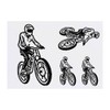 Azeeda 4 x 'Elektrisches Fahrrad' Temporäre Tattoos - Wasserfest, Hautfreundlich