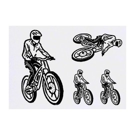 Azeeda 4 x 'Elektrisches Fahrrad' Temporäre Tattoos - Wasserfest, Hautfreundlich & Ungiftig · Transfers in Verschiedenen Größen (TO00071358)