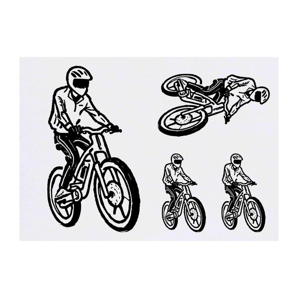 Azeeda 4 x 'Elektrisches Fahrrad' Temporäre Tattoos - Wasserfest, Hautfreundlich