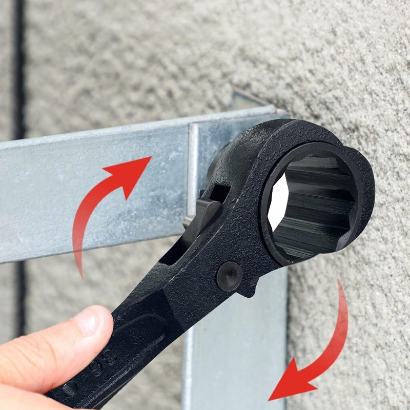 WEDO 24mm Scaffold Podger Ratchet Wrench, One Side Socket Wrench,