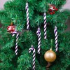 DERAYEE 6 PCS Christmas Glitter Candy Cane Plastic Candy Cane