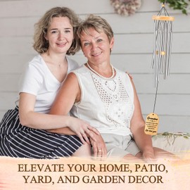 Milcier Gifts for Grandma, Grandma Birthday Gifts, Grandma Wind Chimes, Best Christmas Mothers Day Present for Grandmother, Nana, Granny, 25.5 inches, Silver