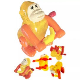 TOMY Gregory GORILLA Z-Wind-Up POP-OVERS Ape Monkey Chimp Banana Back Flip Toy
