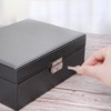 Double Layer Jewelry Box Soft PU Leather Jewelry Storage Organizer