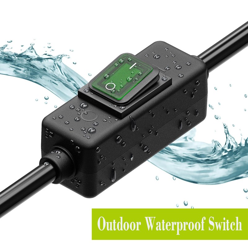 Right Angle Outdoor Waterproof 5-15P to 5-15R Extension Switch Cord
