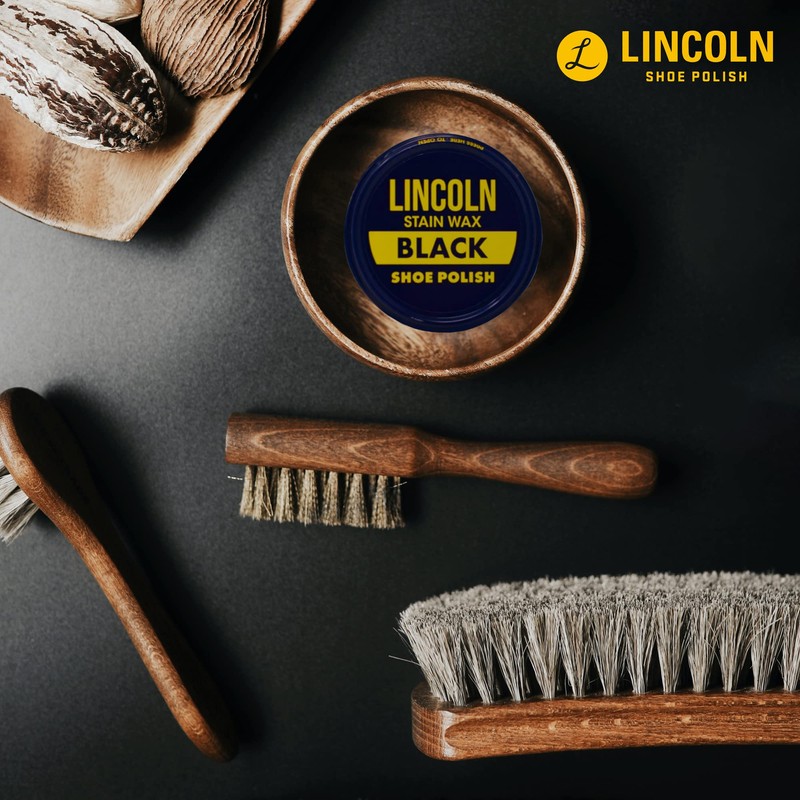 Lincoln Shoe Wax Polish Black 3 Ounces (2 Pack)
