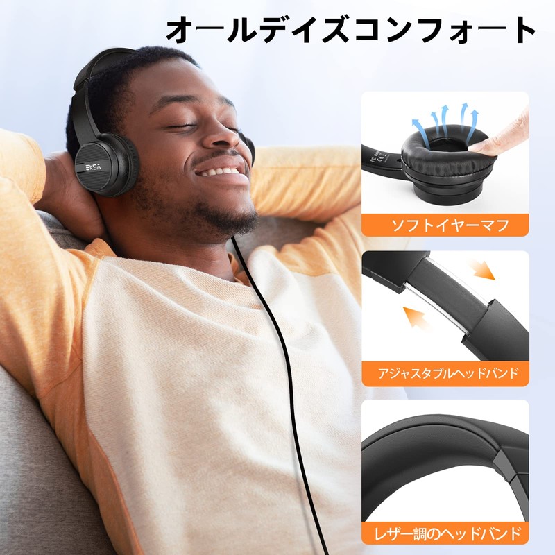 EKSA H12E Headset, USB Wired with Microphone, Commercial Use, AI