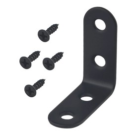 XINMEIWEN 40Pack L Bracket Corner Brace Sets Corner Brace 90 Degrees Right Angled Fastener Connector for Wood Furniture Cabinet Drawer Chair with 80PCS Screws (40mm x 40mm)