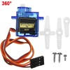 Hutomwua SG90 Micro Servo Motor, SG90 9g Servo Kit 5pcs