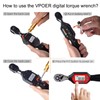 Llave dinamométrica digital con cuadro de 3/8", 1,33-44,25 lb-pie (1,8-60