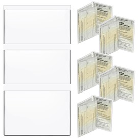 3 Pcs Vehicle Registration and Insurance Card Protector Transparent Cover for Vehicle Registration Document Car Motorcycle, transparent, Contemporary