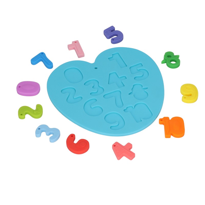 Learning Number Board Toy Educational Silicone Number Puzzle Board for
