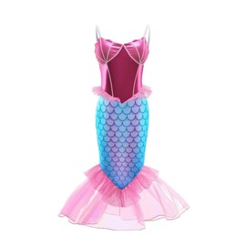 Lito Angels Mermaid Princess Fancy Dress Up Costume Birthday Party Outfit for Kids Girls Age 2-3 Years, Pink (Tag Number 100)