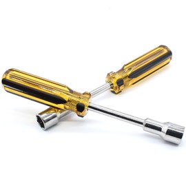 Auvotuis 2Pcs 11mm Socket Wrench Screwdriver, Hexagon Nut Driver with Steel Cushion Grip for Easy Hand-Making and Repair Projects