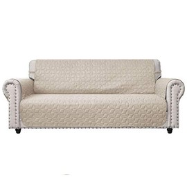 Ameritex Couch Sofa Slipcover 100% Waterproof Nonslip Quilted Furniture Protector Slipcover for Dogs, Children, Pets Sofa Slipcover Machine Washable (Beige, 68'')