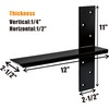 Free Hanging T Shelf Bracket, Solid Heavy Duty Steel Knee