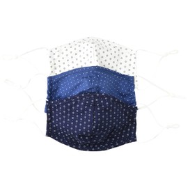 Grand Slam Mascarillas de tela tejida reutilizables unisex para adultos (paquete de 3, estampados y colores surtidos), Rounded Assorted, Talla única