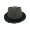 Epoch hats company Men's Diamond Shape Wool Fedora with Grosgrain