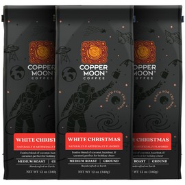 Copper Moon Ground Coffee, White Christmas Blend, Medium Roast, 3 Bags (12 oz. Each)