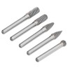 5Pcs Rotary File Bit 2 Pattern Woodworking Grinding Head Drill
