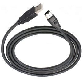 CREATOR Firewire IEEE 1394 6 Pin Male to USB 2.0 A Male Adaptor Convertor Cable for Printer, Scanner, Digital Camera, Hard Disk - 6ft