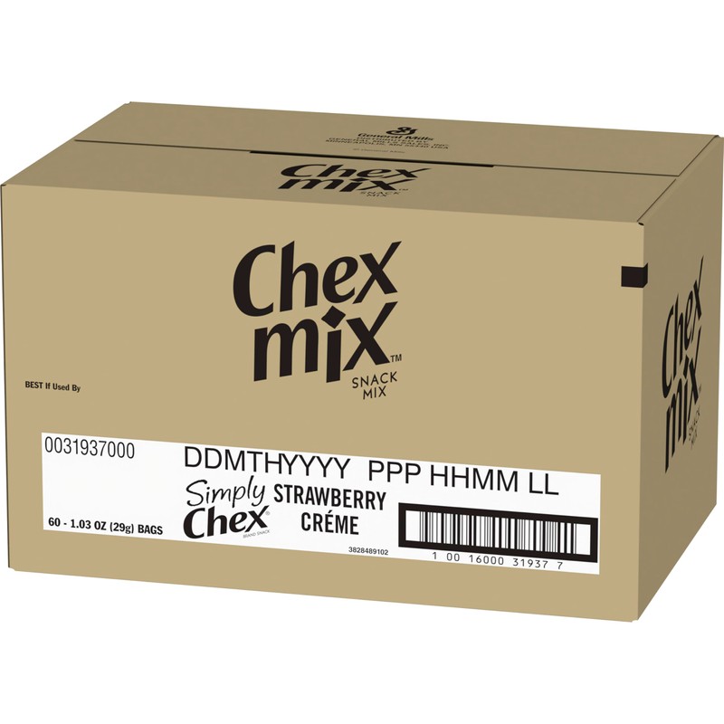 Simply Chex Mix, Strawberry Yogurt, 1.03 Oz (Pack of 60)