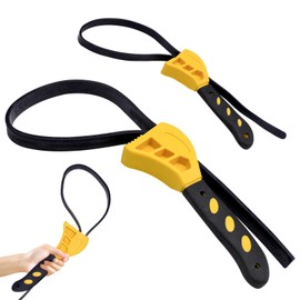 Mudoulu 2PCS Rubber Strap Wrench,520mm and 640 mm Adjustable Plumbers Wrench for for Pipes, Plumbing, Shower Head, Water Filter Oil Filter