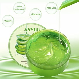300X2 Ml Gel De Aloe Vera Natural -Aloe Vera Hidratante Orgánico, Calmante E Hidratante, Quemaduras Solares Y Reparación De Cicatrices, Cuidado After Sun Para Face Body Hair
