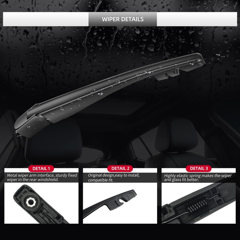 Replacement for 2023 Honda Pilot Rear Windshield Wiper Blade and