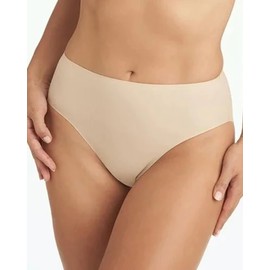 TC Fine Intimates Wonderful Edge Matte Microfiber Modern Hi-Cut Brief L, Deep Black