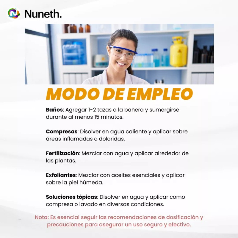 Nuneth Sal Epsom 1 Kg Sulfato De Magnesio