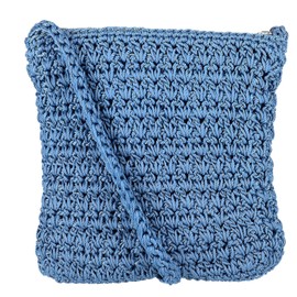 Women's Crochet Crossbody Handbag, Denim