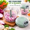 Manual Food Chopper for Kitchen Prep – Hand-Operated Metal Blade
