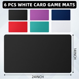 Yexiya 6 Pcs Card Game Mat Sublimation Blanks Playmat for TCG MTG 24 x 14 Inch Card Playing Mat Smooth Rubber Board Game Mat for Cards Gameplay, Board Games, Collectible Card (Mix Color)