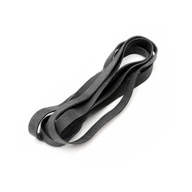 Wide Rubber Bands, Elastic, Black, Width 0.4 inches (10 mm), Fold Diameter Approx. 5.9 inches (150 mm), Inner Diameter Approx. 3.9 inches (100 mm), Pack of 30, Long, Thick, Binding Rubber Bands
