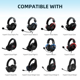 MusiDianTang Replacement Ear Cushions for HyperX Cloud/Alpha/Cloud 1/2/3/Pro、Cloud X/Core、Flight、Stinger, Durable Thick Mesh Fabric Ear Cushions, Noise Isolation Foam