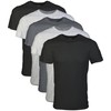 Gildan Men's Crew T-Shirts, Multipack, Style G1100, Black/Sport Grey/Charcoal (5-Pack),