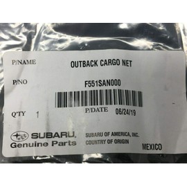 Subaru Rear Compartment Cargo Net Black Mesh for 2020-2024 Outback - F551SAN000 - Genuine OEM