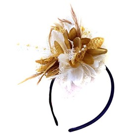 Caprilite Gold and Cream Fascinator on Headband for Ascot Weddings
