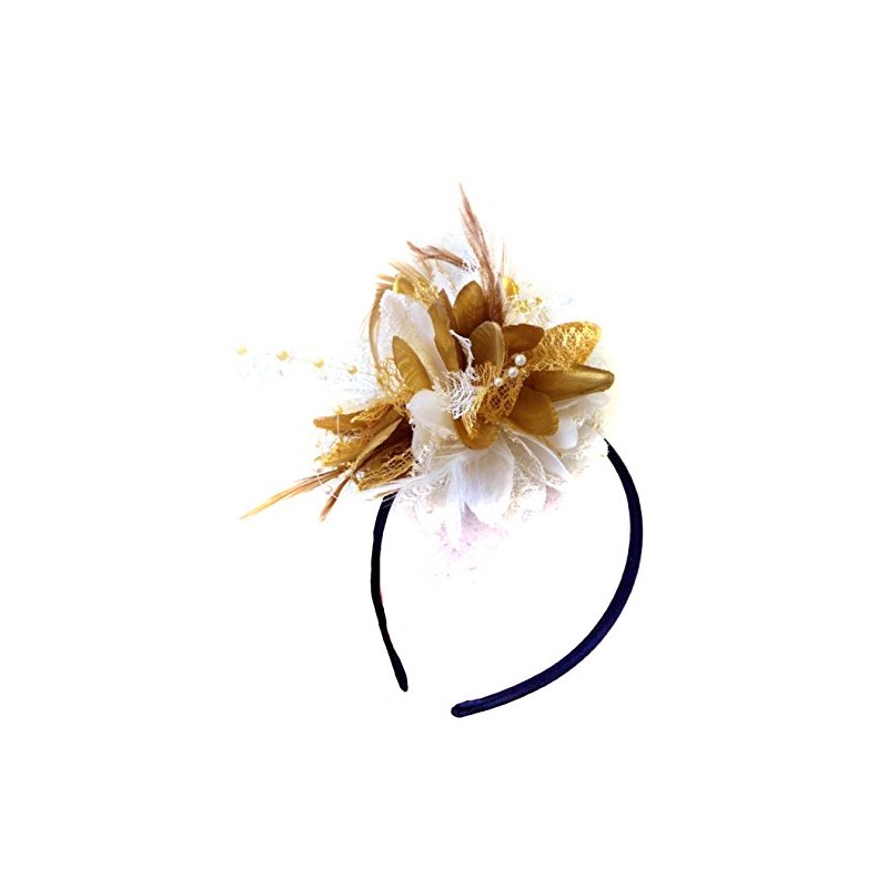 Caprilite Gold and Cream Fascinator on Headband for Ascot Weddings