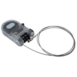YUANHEN Anti-Theft Retractable Security Wire Cable, White Color, Convenient for Portable, Dial Number Type - Security Lock for International Travel, Snowboarding (Snowboarding), Skiing, etc. 1 Pack