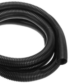 DMiotech 10ft Wire Loom Split Tubing 1 1/4 Inch, Cord Protectors from Pet Flexible Conduit Cable Management for Office, Home, Garden, Black