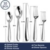 STILLOYE Heavy Duty Silverware Set for 6, 30 Piece Premium