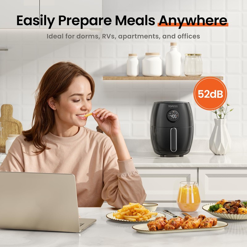 2.1Qt Small Air Fryer - Compact Digital Mini Airfryer with