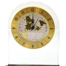 Wm.Widdop Arched Shaped Mantel Clock with World Dial