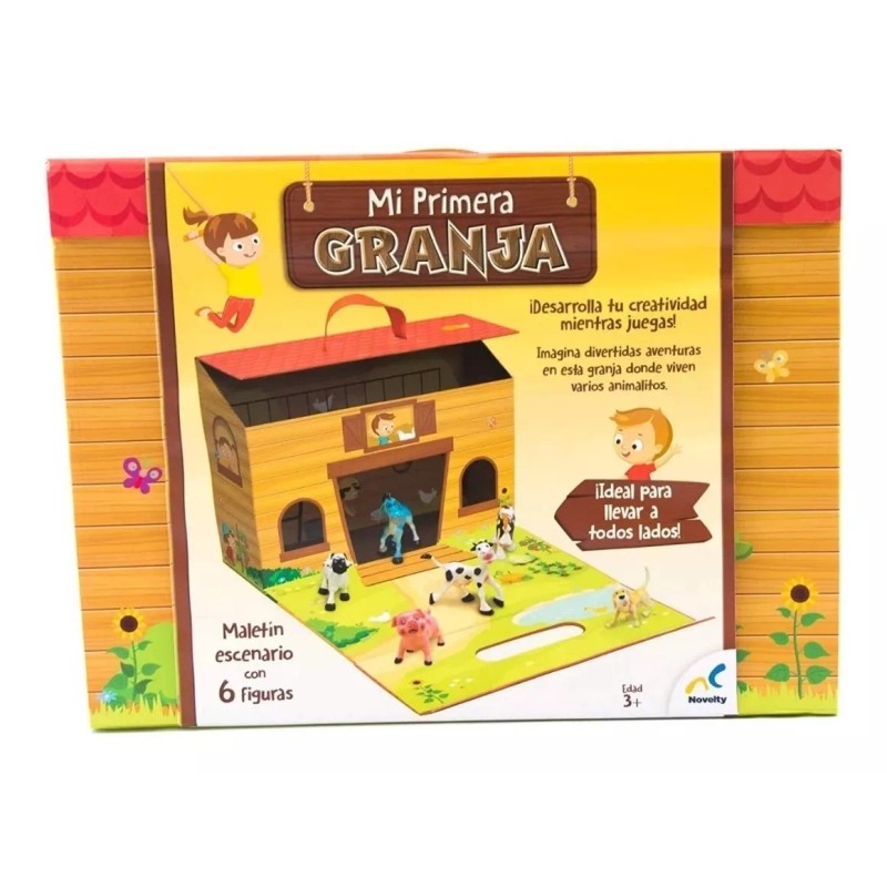 Novelty Mi Primera Granja Maletin Escenario Con 6 Figuras