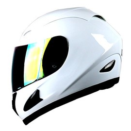 WOW Motorcycle Full Face Helmet Street Bike A Glossy White