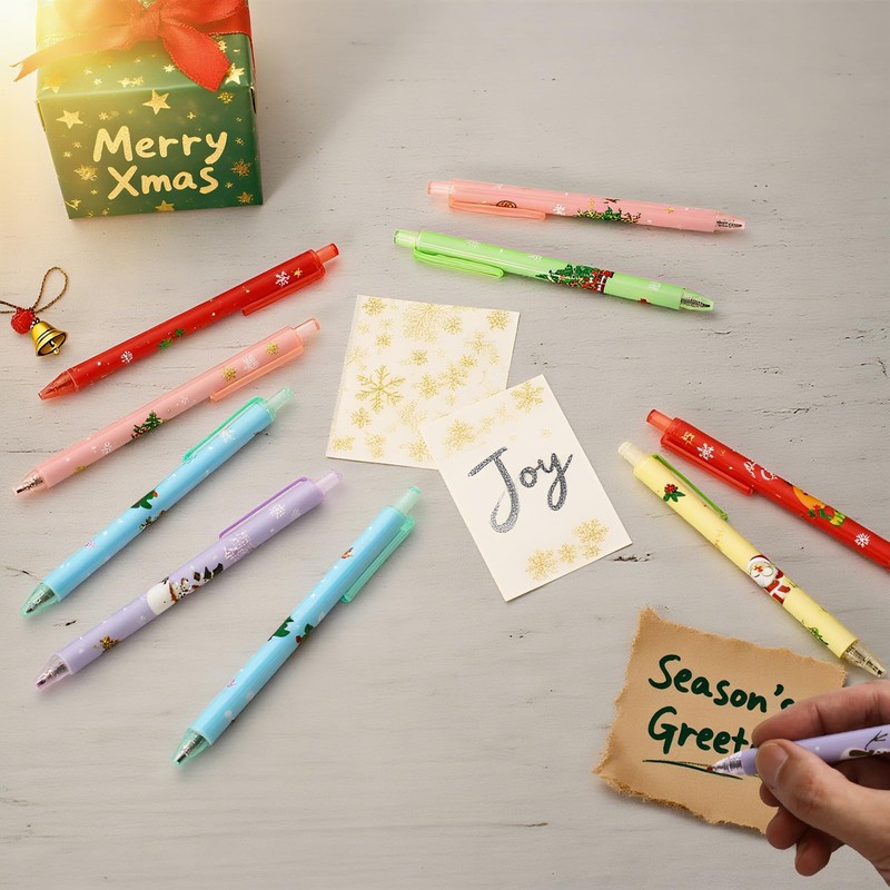 JXITON 36pcs Christmas Pens,Retractable Xmas Ink Pens Gen Ballpoint Pen